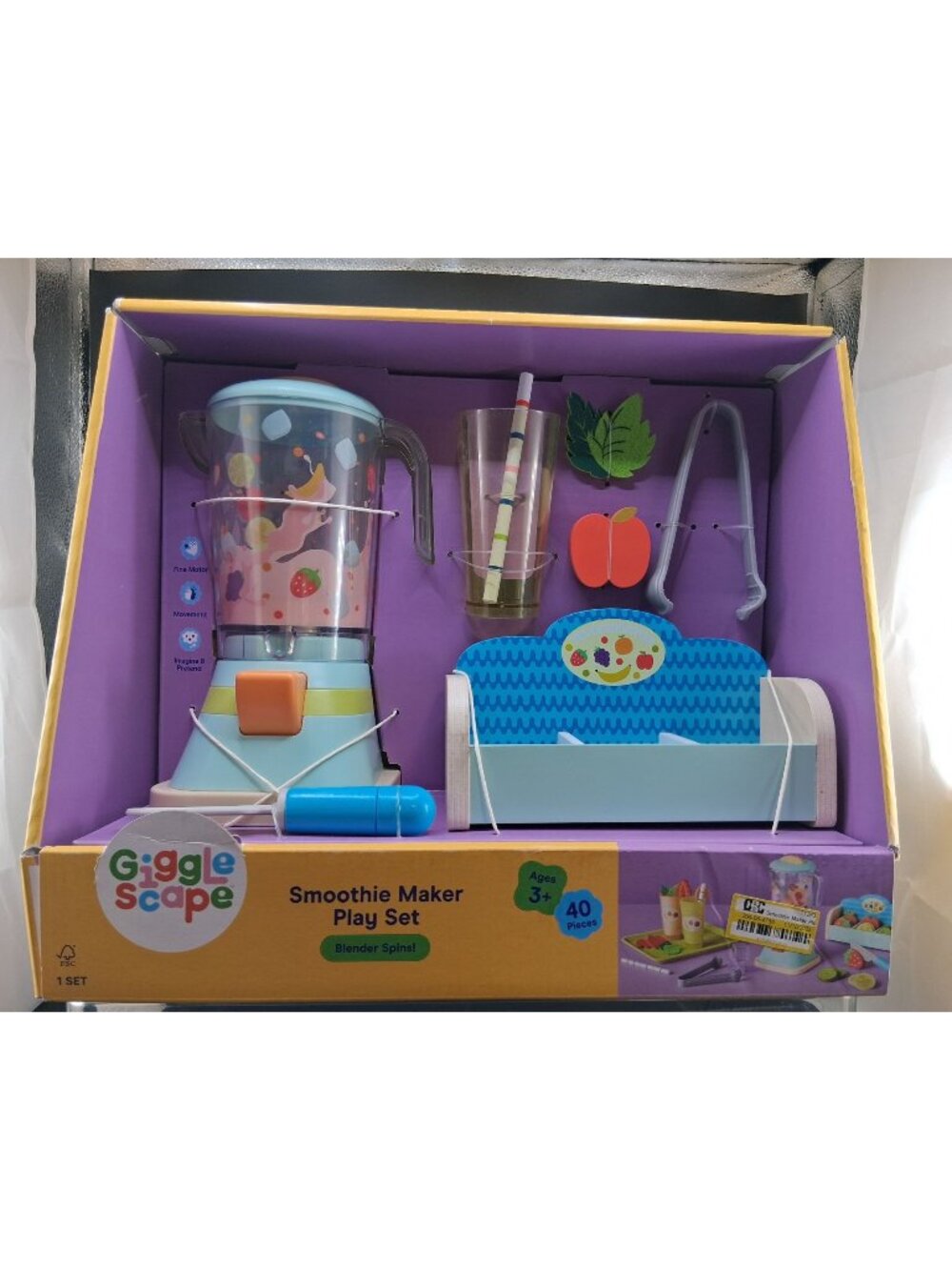 Gigglescape Smoothie Maker Play Set Toy  40-Pieces Ages 3+
